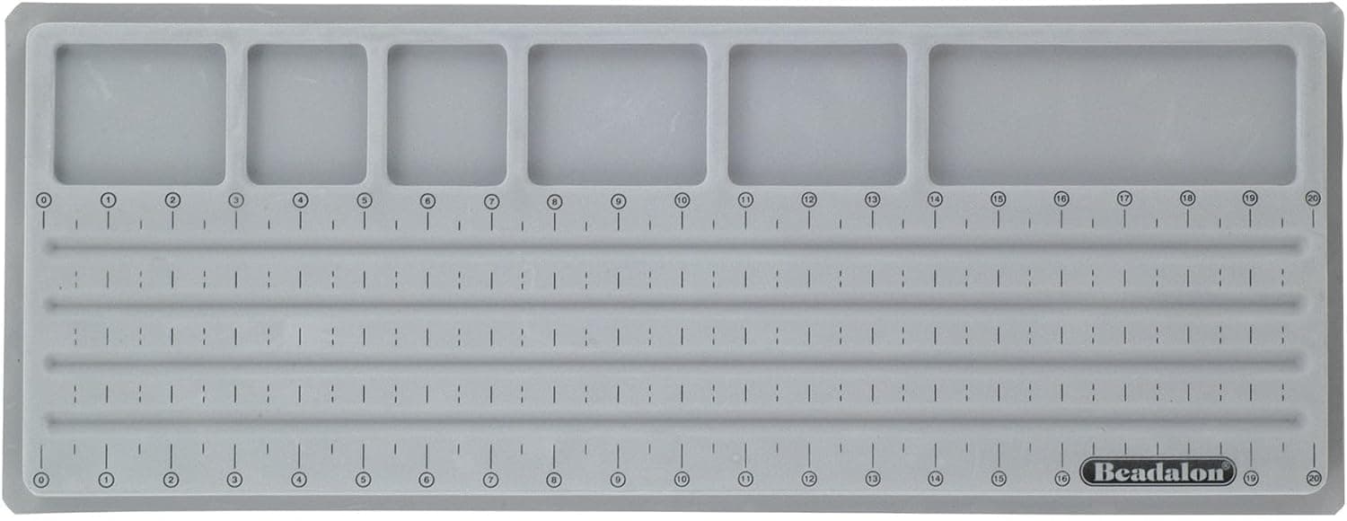 Beadalon 20 Inch Straight Bead Board with Flocked Surface for Bead Organization