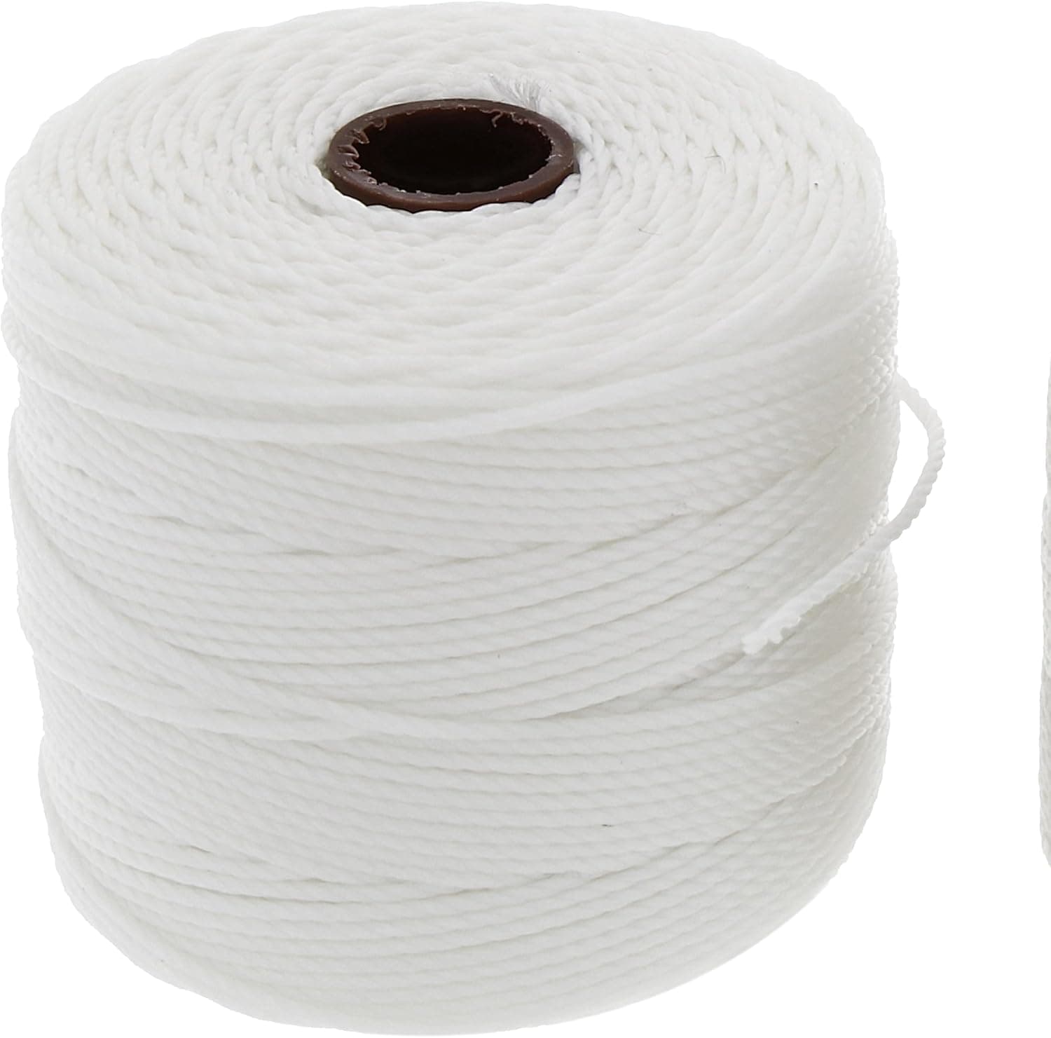 The Beadsmith S-Lon Bead Cord .5mm Twisted Nylon Cord for Stringing White Color TEX210 77 Yard Spool