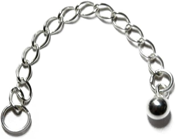 apop nyc 925 Sterling Silver Chain Extender Extension for Necklaces 2 inch