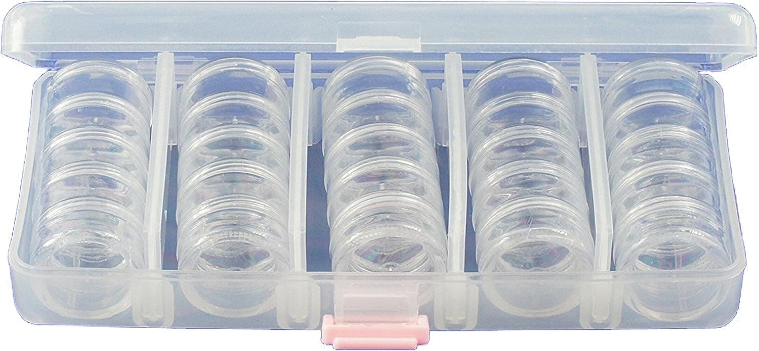 25-in-1 Bead Storage Case - 25 Stackable Containers in Reusable Carrying Case