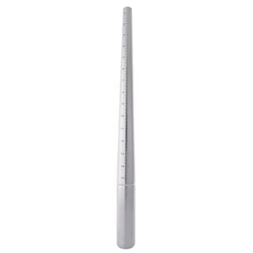 The Beadsmith Steel Ring Stick - Gauge Sizer with Handle - Grooved & Marked U.S. Standard Sizes: 1-15 - Tool for Enlarging, Forming and Shaping Rings