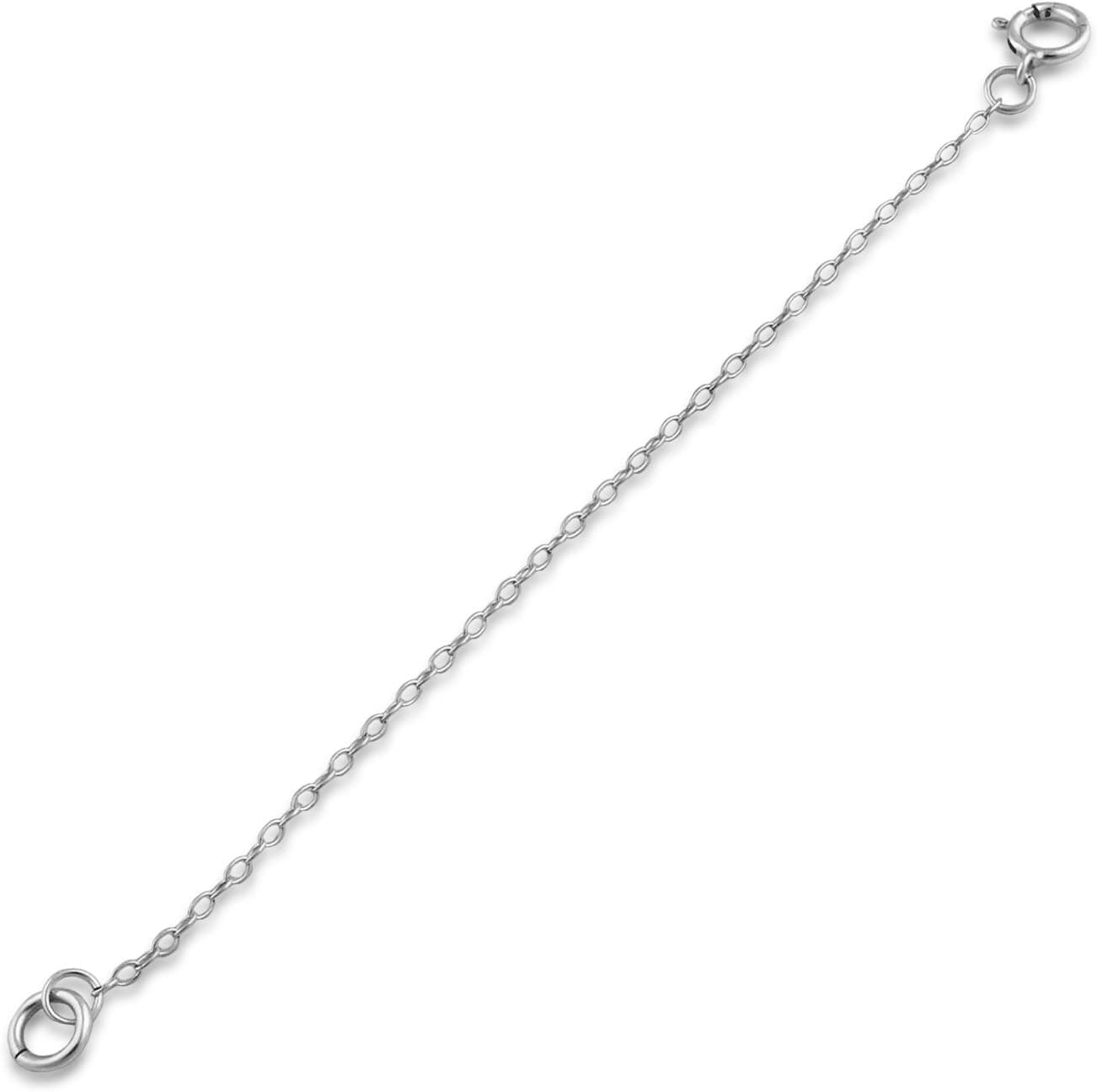 Nostrand Sterling Silver 1mm Necklace Extender Chain, Available Lengths 1"-6", Extension Chain for Necklace, Bracelet, Anklet