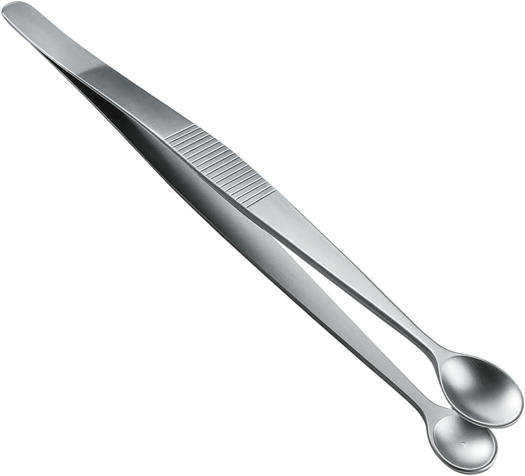 JEWEL TOOL 6 inch Beading Tweezers with Cup Shaped Tips | Great for Bead Work, Gemstones, and Jewelry Design