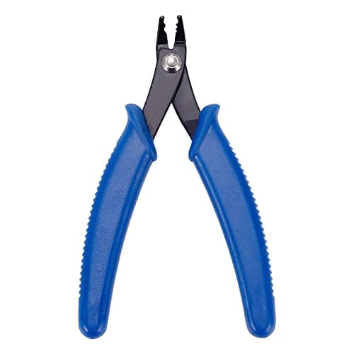 PH PandaHall 1 Set 45# Steel Bead Crimping Pliers Jewelry Making Tools 13cm/5 Inch Crimping Crimper Press Pliers with PVC Handle for Jewelry DIY Crafts Making, Deep Blue