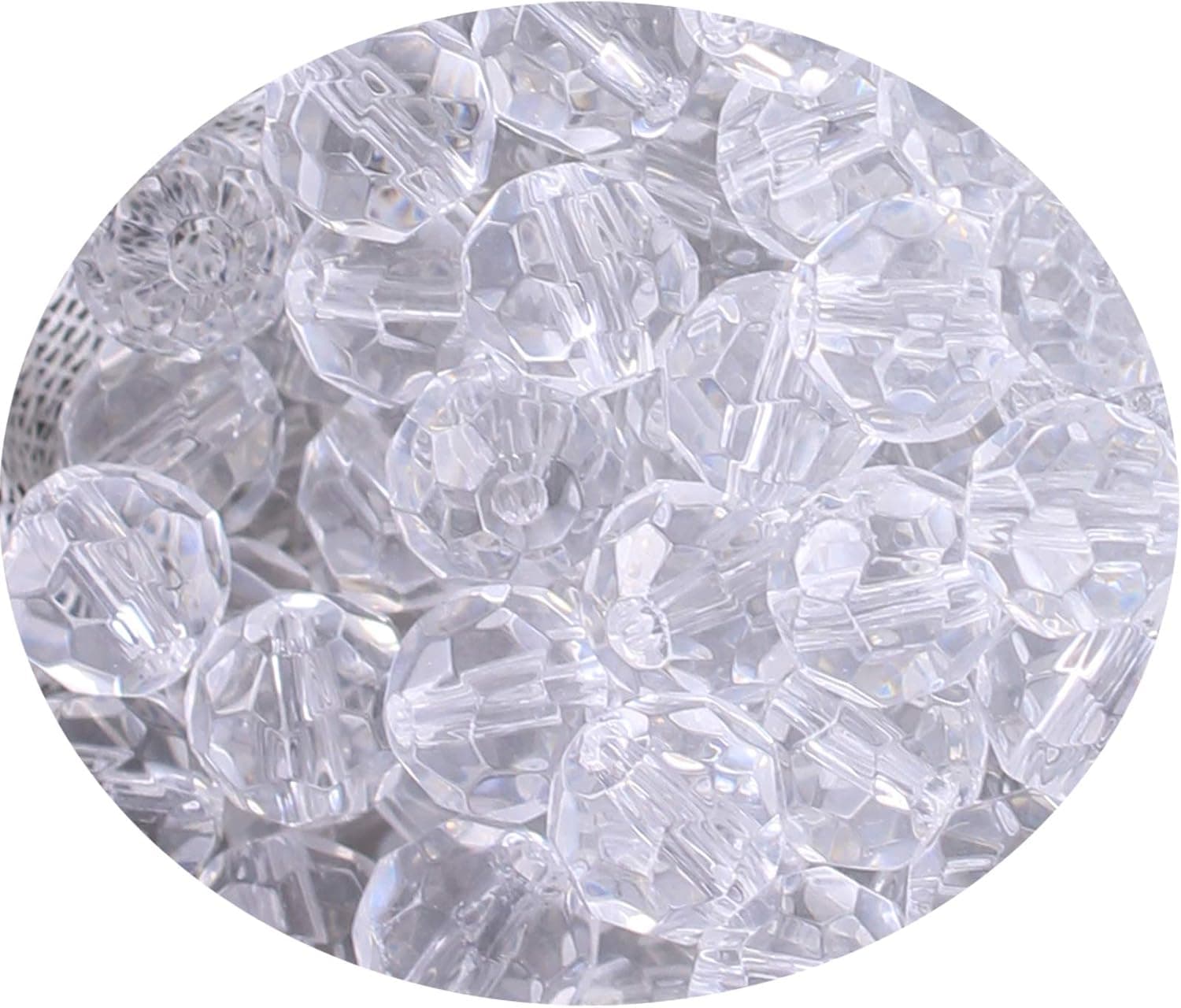 BIHRTC Pack of 300 Rondelle Faceted Crystal Glass Spacer Loose Beads for Jewelry Making (6mm, Clear)