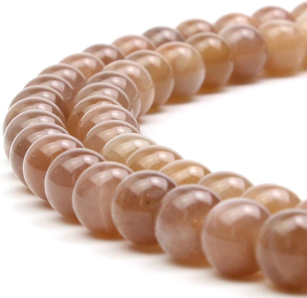 JARTC 8mm Natural Sun Stone Gemstone Round Loose Beads for Jewelry Making