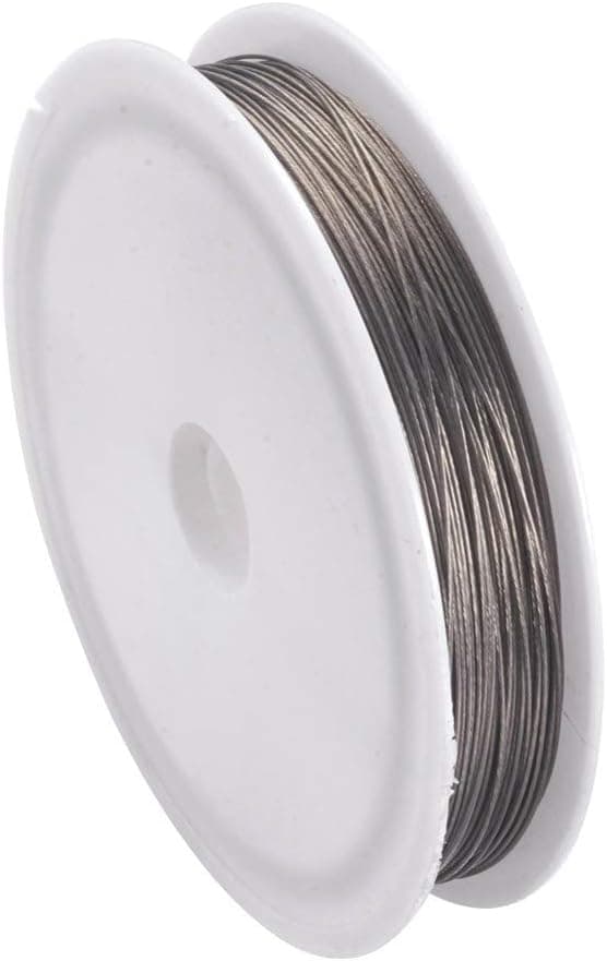 Fashewelry 164 Feet Tiger Tail Beading Wire 0.38mm Stainless Steel Metal Craft String with Spool for Jewelry DIY Making