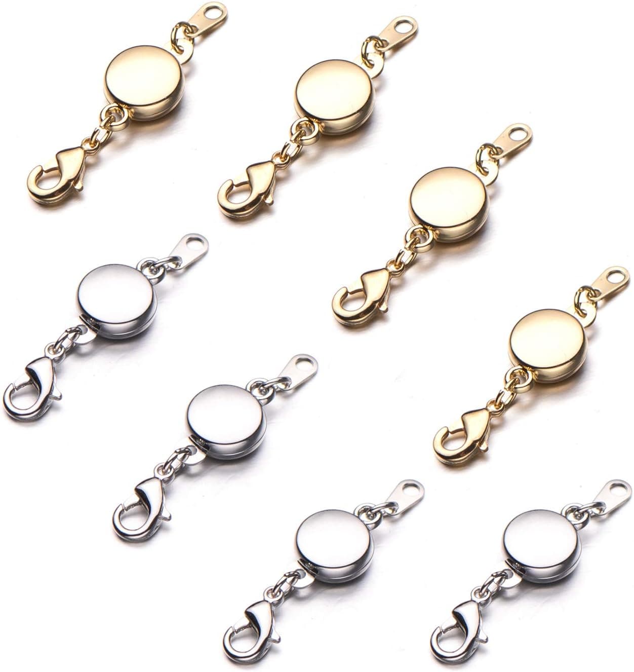 Zpsolution Locking Magnetic Clasps for Jewelry Necklaces Bracelets - Light and Small, Keep the Clasp in Back