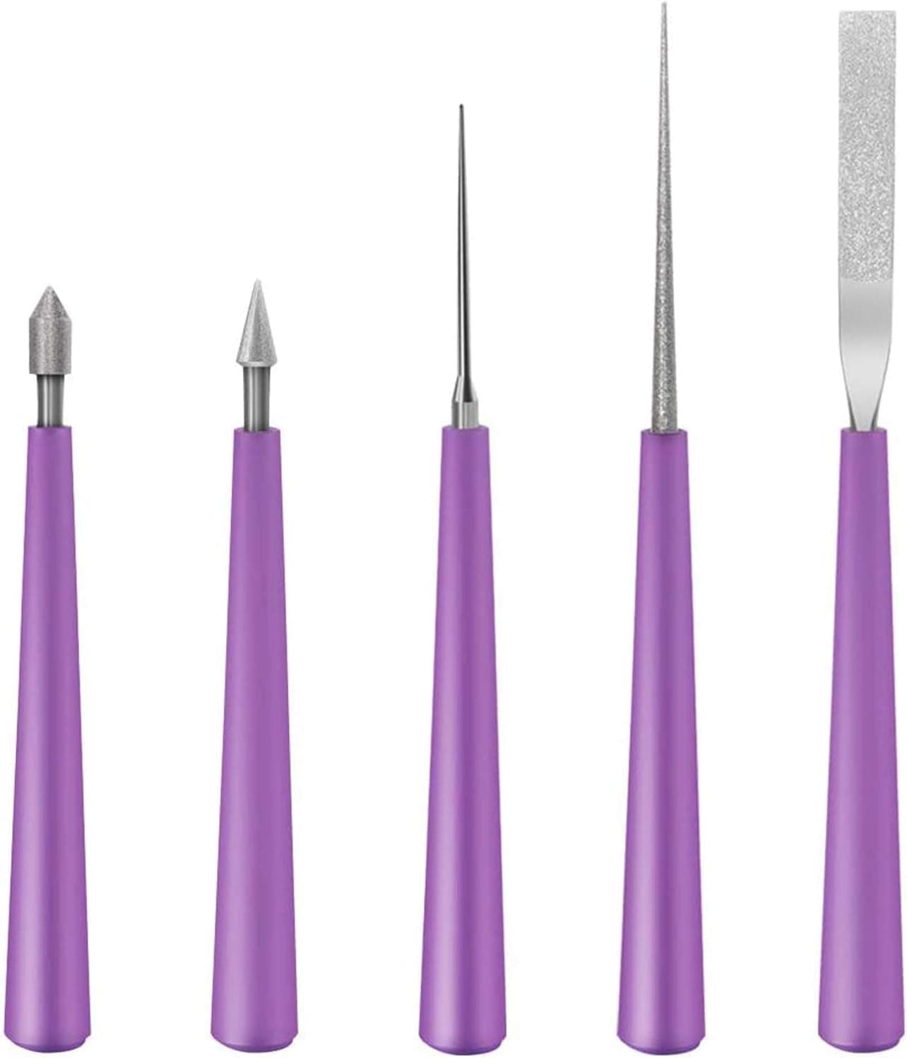 MXRS Bead Reamer for Jewelry Making, Bead Hole Enlarger Tool for Glass Plastic Metal Wood Beads, Remove Burrs, Enlarge Holes, Smooth Edges (5 Pieces)