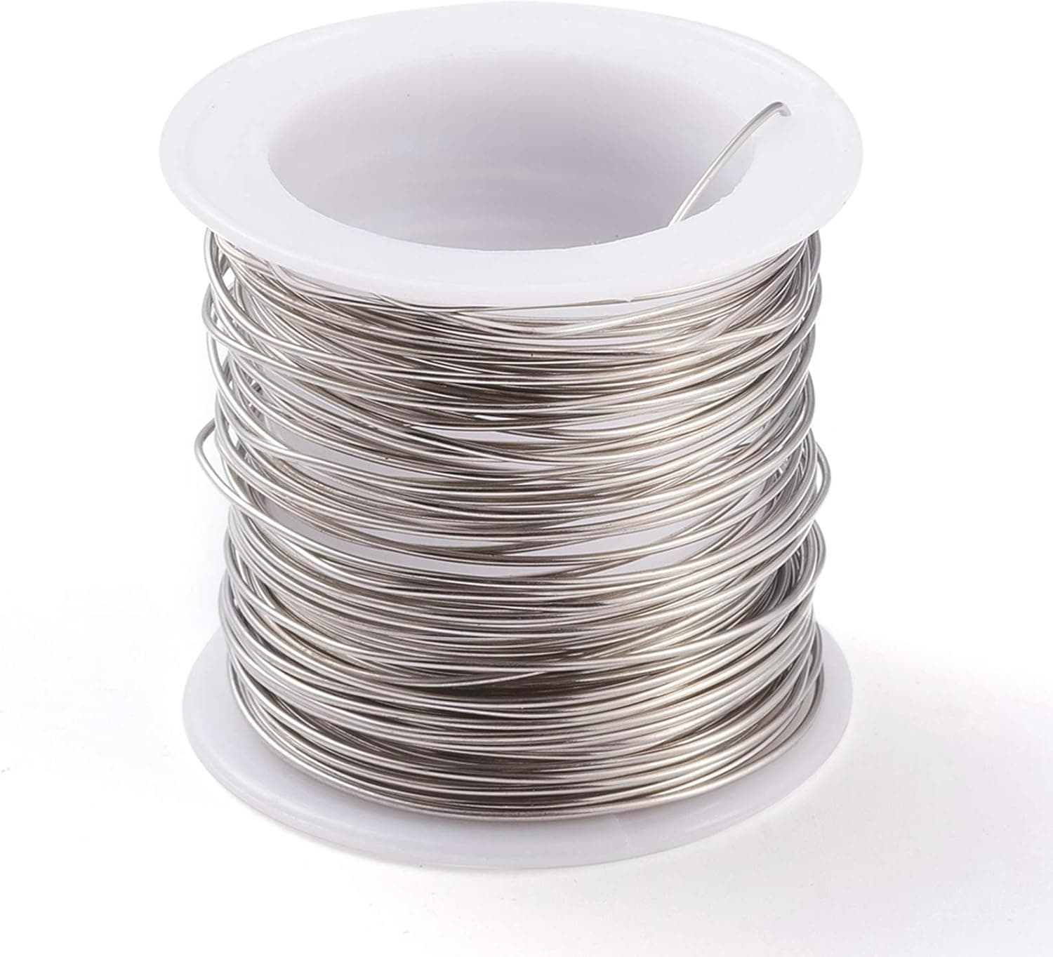Pandahall 26Feet 0.8mm Steel Tiger Tail Beading Wire 20 Gauge 316 Stainless Steel Metal Craft String with Spool for Jewelry DIY Making