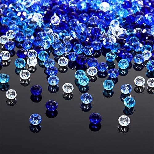 920 Pieces Crystal Faceted Glass Beads 6 mm for Jewelry Making Bulk Rondelle Spacer Gemstone for DIY Bracelet Earring Necklace Art Decoration