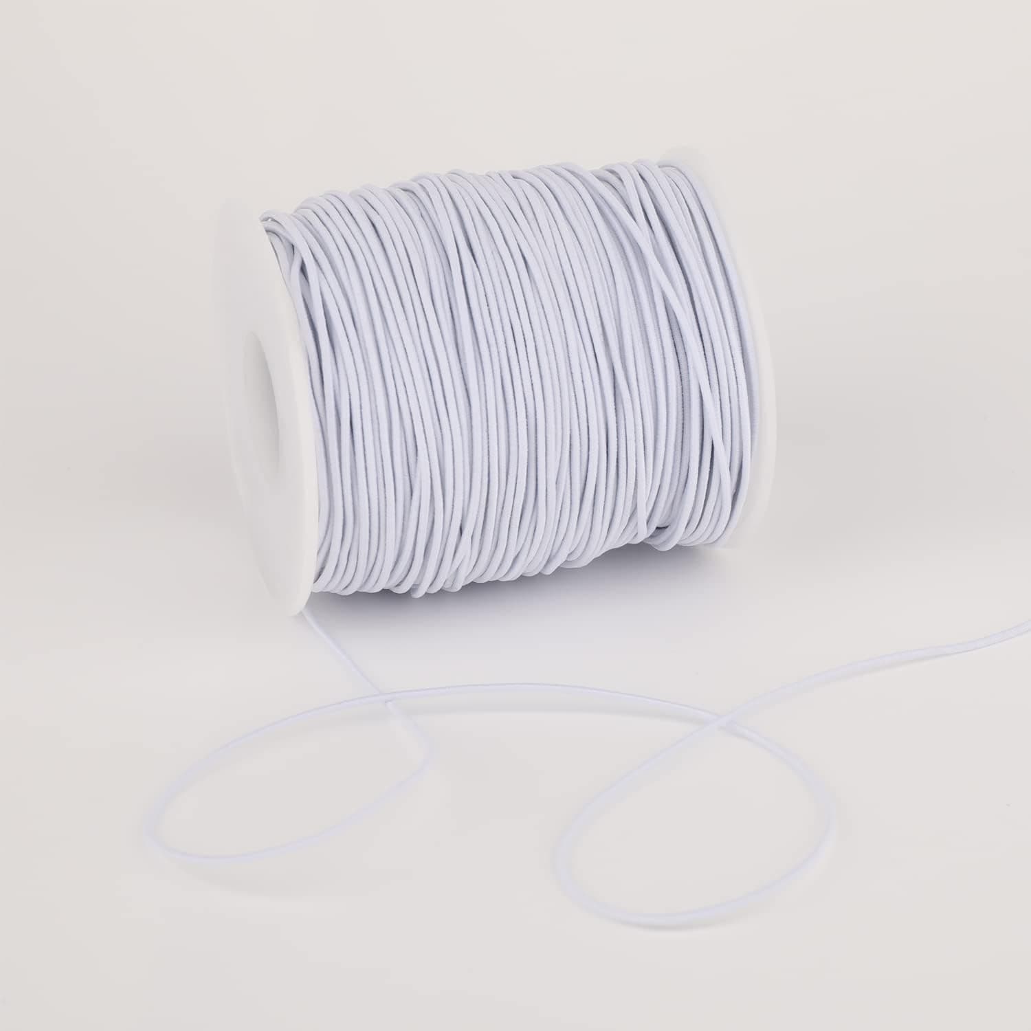 Elastic Cord for Bracelets, 2 Rolls 1 mm 330 Feet Sturdy Bracelet String, Stretchy Elastic String for Jewelry Making, Necklaces, Beading