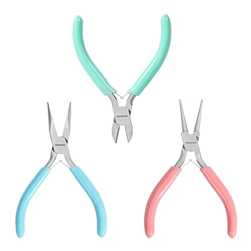 WORKPRO Jewelry Pliers Set, 3 Pack Jewelry Making Tool Kit