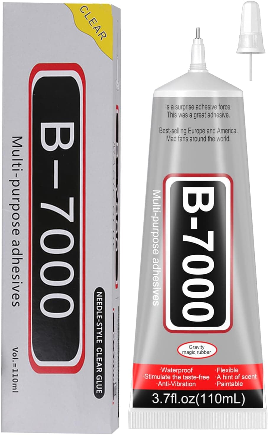 FITTDYHE 3.7oz B7000 Rhinestone Clear Glue for Jewelry Making, 110 ml Multipurpose Adhesive