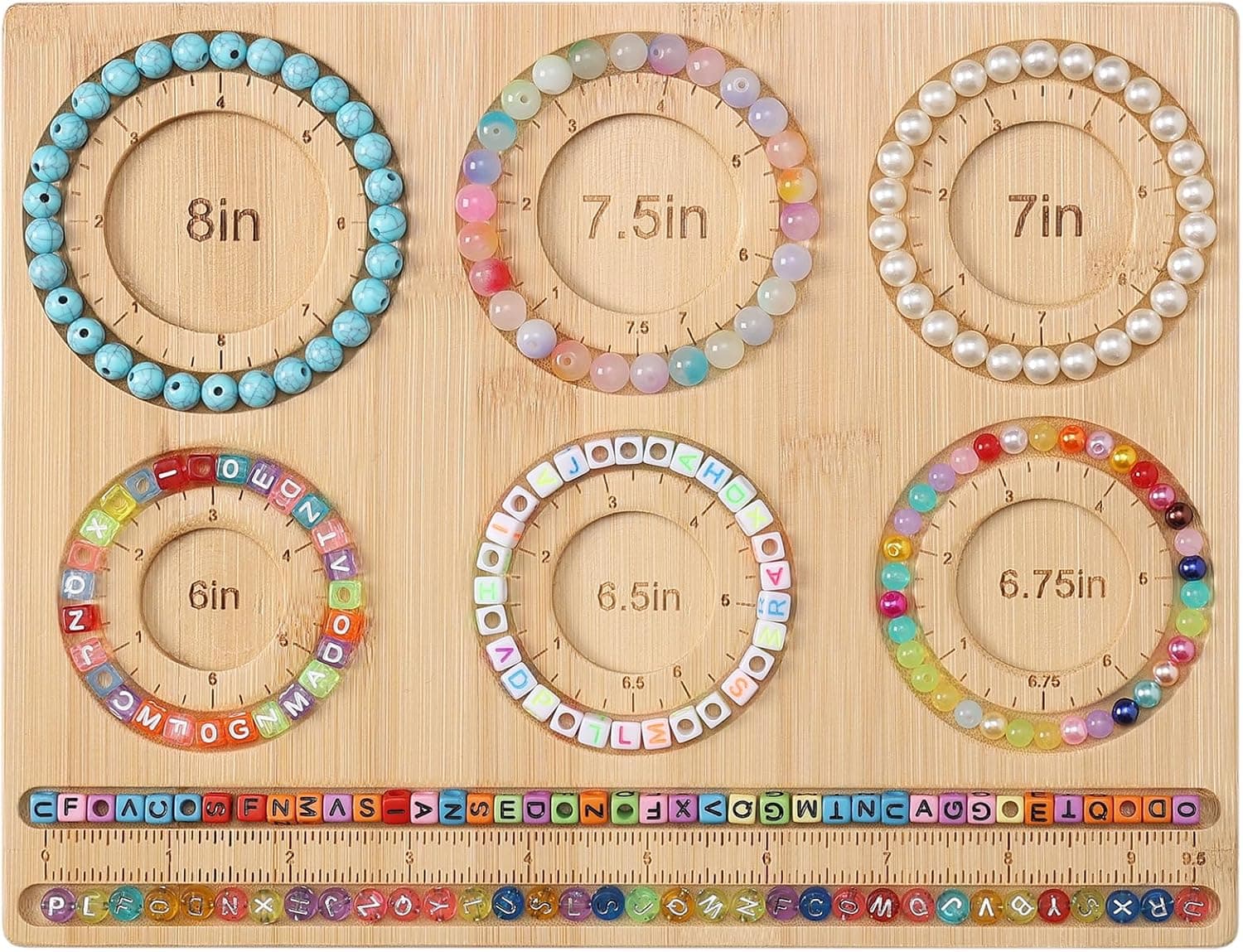 Petoysoso Bamboo Bead Board for Jewelry Making, Beading Board for Bracelet Making