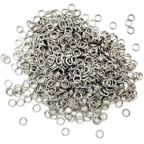 600 Pcs 304 Stainless Steel Jump Rings,6MM Open/Close O Rings,Loop Contactors for Jewelry Making,DIY Crafts, Industrial Repair 1MM Thickness (18 Gauge)