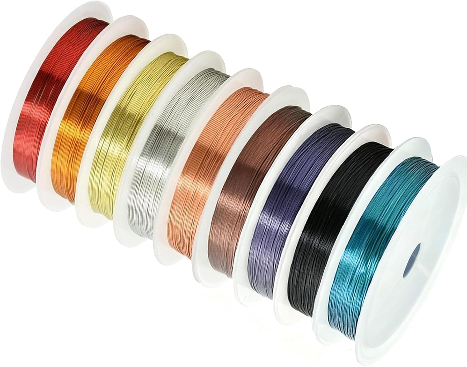 26 Gauge Copper Wire for Jewelry Making - 9 Colors Dead Soft Bendable Craft Wire, 0.4mm Beading Wire, 9 Yards Each